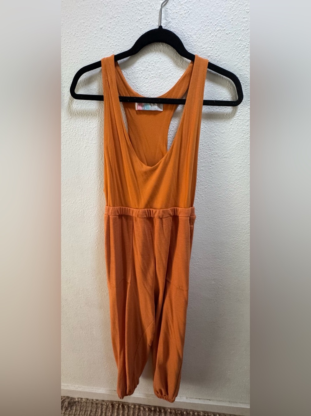 Free People Burnt Orange One-Piece Jumpsuit